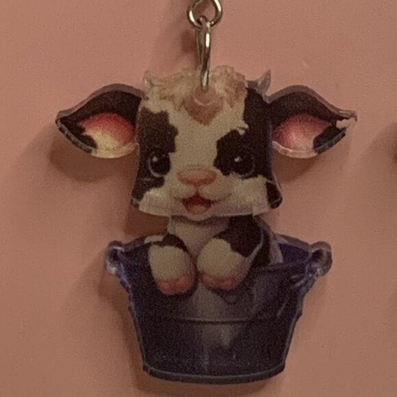 Cow Earring, Heifer Earring, Western Earring, Cowboy Earring, Gift Idea, - Picture 3 of 5